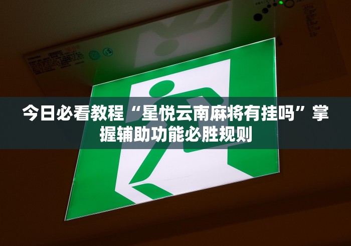 今日必看教程“星悦云南麻将有挂吗”掌握辅助功能必胜规则