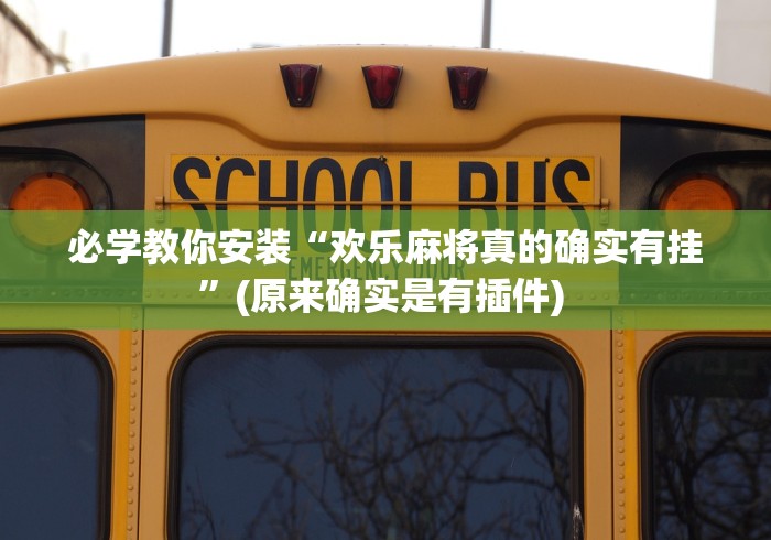 必学教你安装“欢乐麻将真的确实有挂”(原来确实是有插件) 