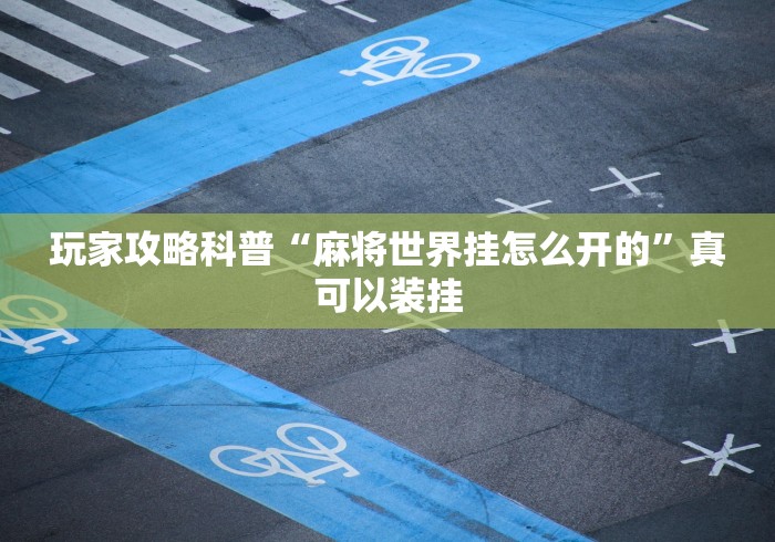 玩家攻略科普“麻将世界挂怎么开的”真可以装挂