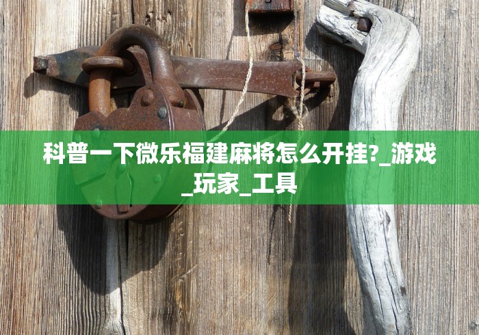 科普一下微乐福建麻将怎么开挂?_游戏_玩家_工具