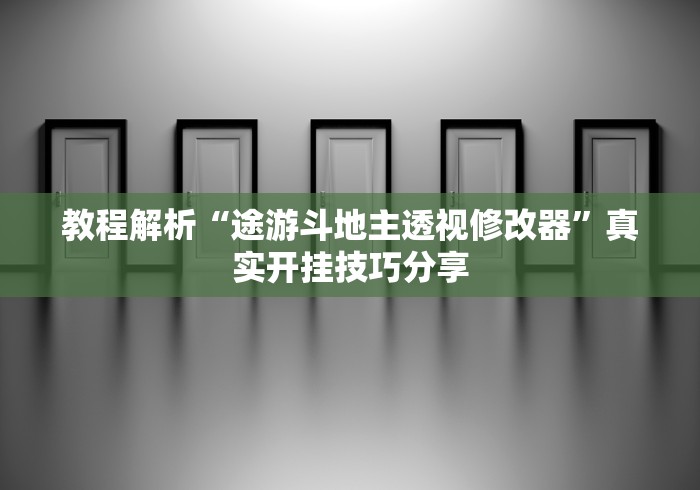教程解析“途游斗地主透视修改器”真实开挂技巧分享