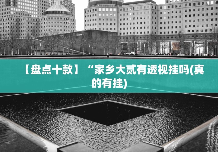 【盘点十款】“家乡大贰有透视挂吗(真的有挂)