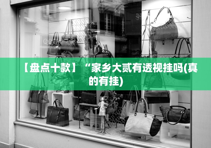 【盘点十款】“家乡大贰有透视挂吗(真的有挂) 【盘点十款】“家乡大贰有透视挂吗(真的有挂)