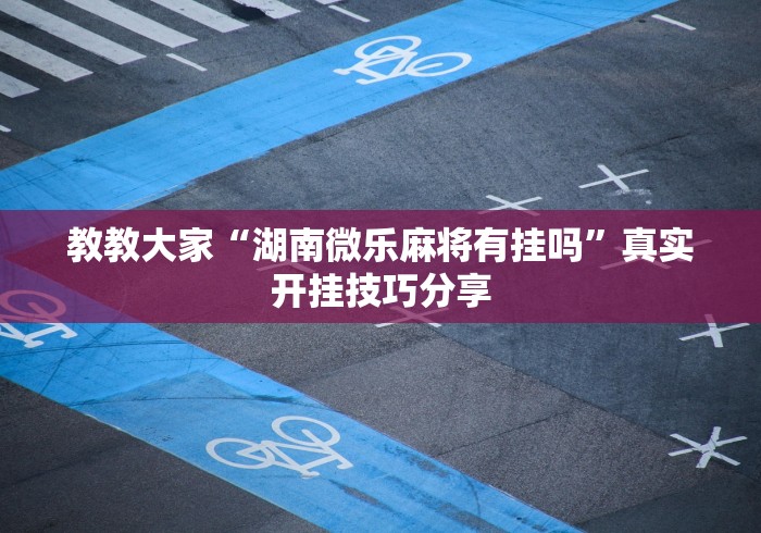 教教大家“湖南微乐麻将有挂吗”真实开挂技巧分享