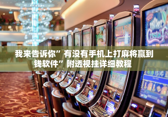 我来告诉你”有没有手机上打麻将赢到钱软件	”附透视挂详细教程 