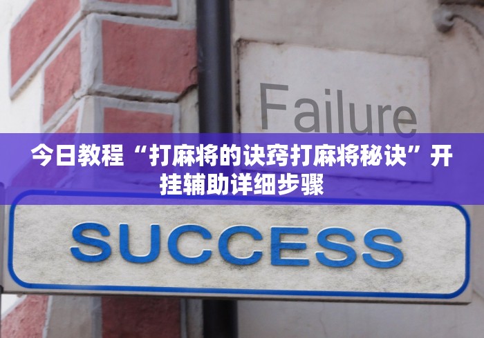 今日教程“打麻将的诀窍打麻将秘诀”开挂辅助详细步骤