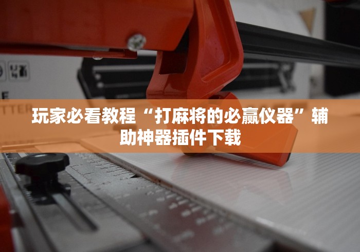 玩家必看教程“打麻将的必赢仪器”辅助神器插件下载