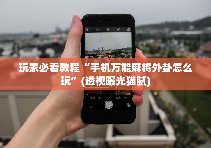 玩家必看教程“手机万能麻将外卦怎么玩	”(透视曝光猫腻)