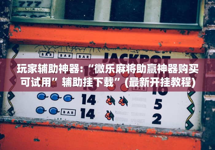 玩家辅助神器:“微乐麻将助赢神器购买可试用”辅助挂下载”(最新开挂教程)