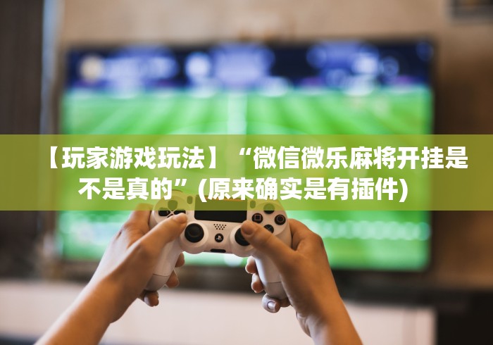 【玩家游戏玩法】“微信微乐麻将开挂是不是真的”(原来确实是有插件) 