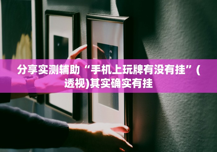 分享实测辅助“手机上玩牌有没有挂”(透视)其实确实有挂
