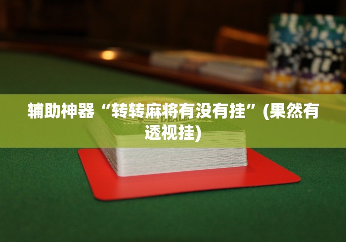 辅助神器“转转麻将有没有挂”(果然有透视挂)