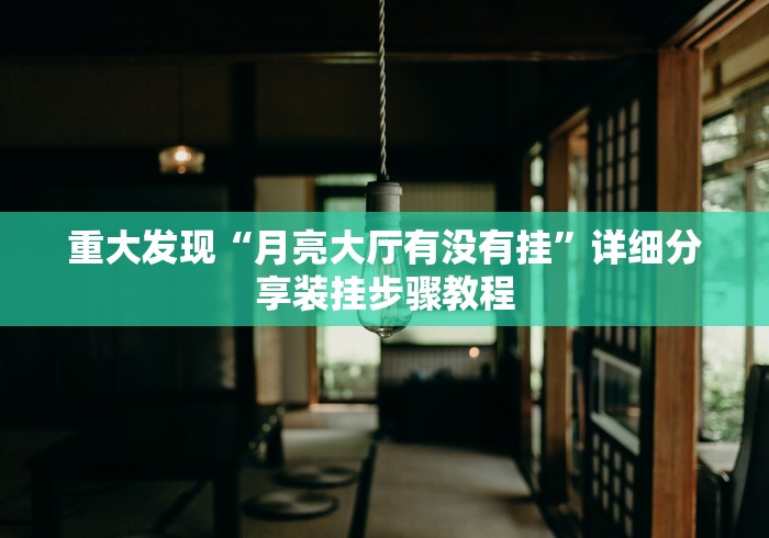 重大发现“月亮大厅有没有挂	”详细分享装挂步骤教程