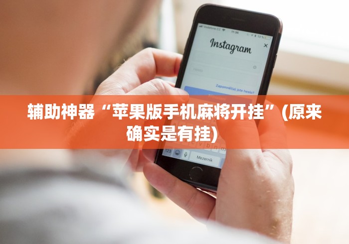 辅助神器“苹果版手机麻将开挂”(原来确实是有挂) 