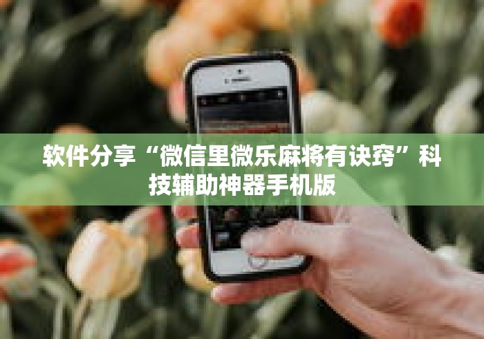 软件分享“微信里微乐麻将有诀窍	”科技辅助神器手机版