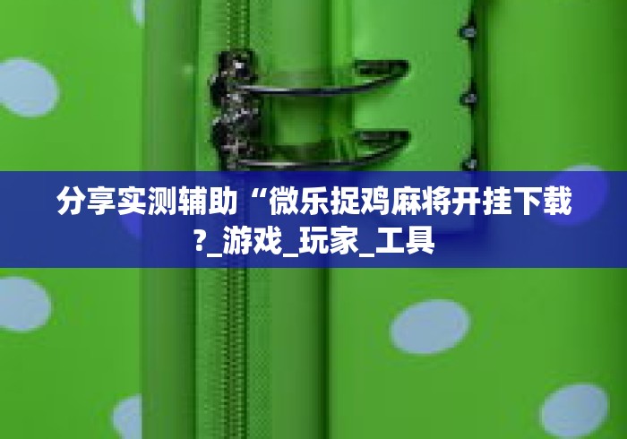 分享实测辅助“微乐捉鸡麻将开挂下载?_游戏_玩家_工具