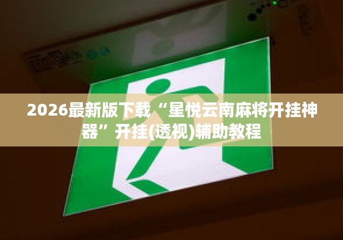 2026最新版下载“星悦云南麻将开挂神器”开挂(透视)辅助教程
