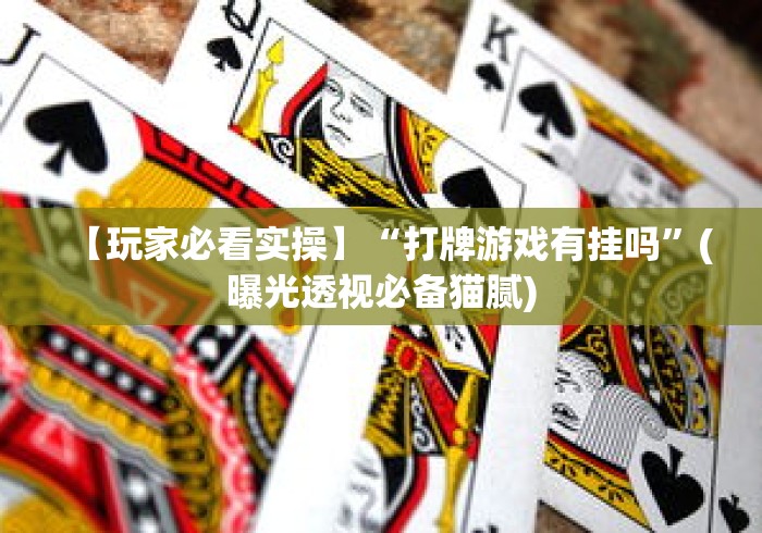 【玩家必看实操】“打牌游戏有挂吗”(曝光透视必备猫腻)