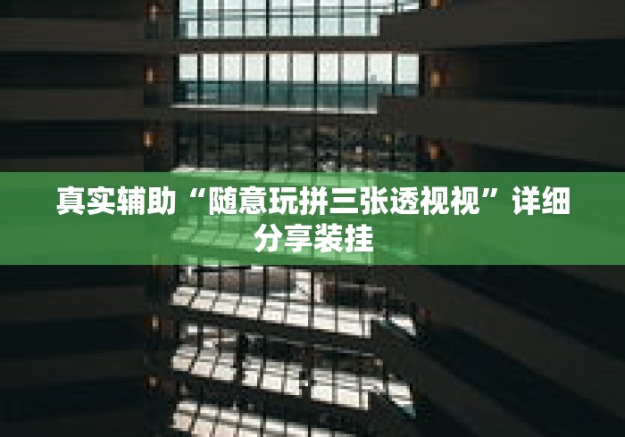 真实辅助“随意玩拼三张透视视	”详细分享装挂