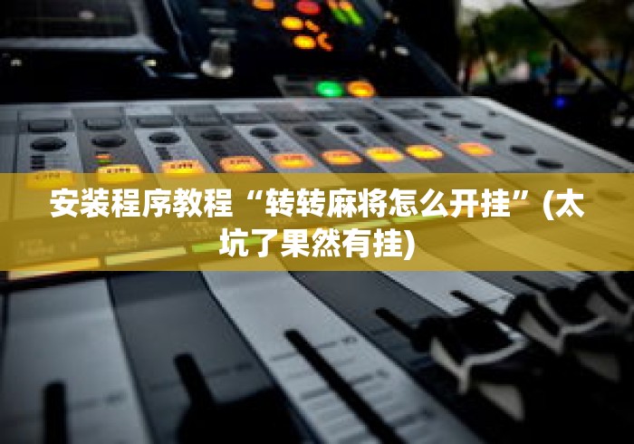 安装程序教程“转转麻将怎么开挂”(太坑了果然有挂)