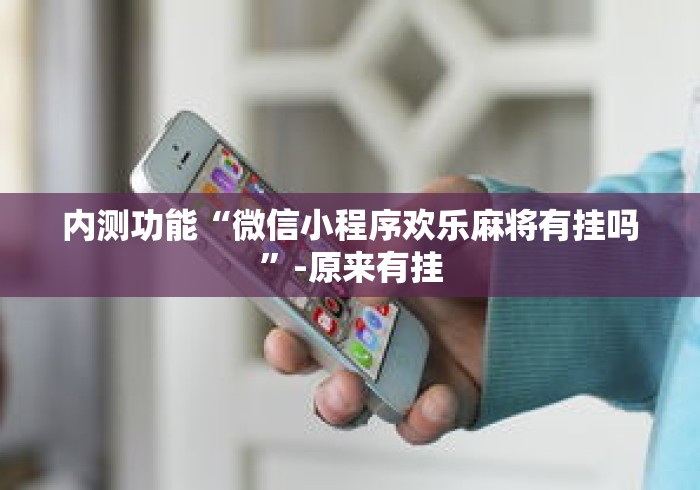 内测功能“微信小程序欢乐麻将有挂吗”-原来有挂