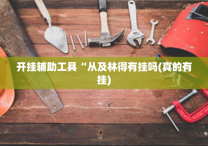 开挂辅助工具“从及林得有挂吗(真的有挂)