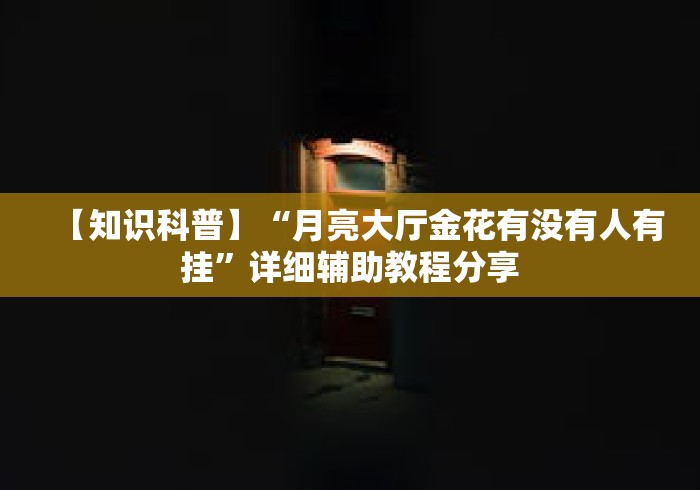 【知识科普】“月亮大厅金花有没有人有挂”详细辅助教程分享
