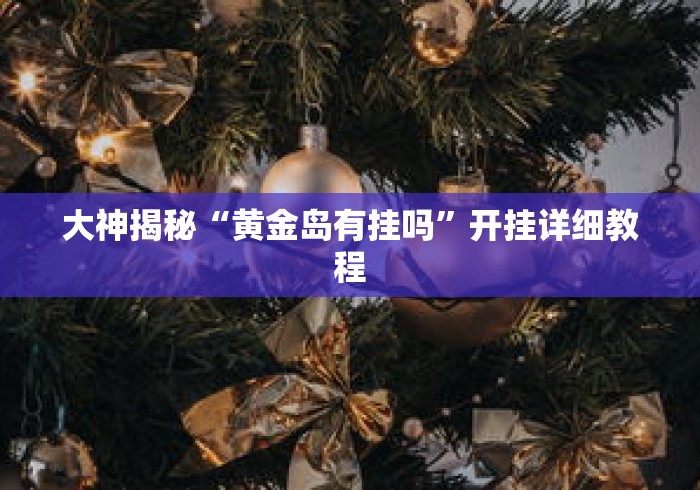 大神揭秘“黄金岛有挂吗”开挂详细教程