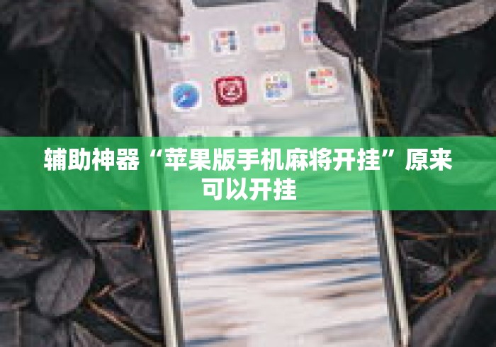 辅助神器“苹果版手机麻将开挂”原来可以开挂